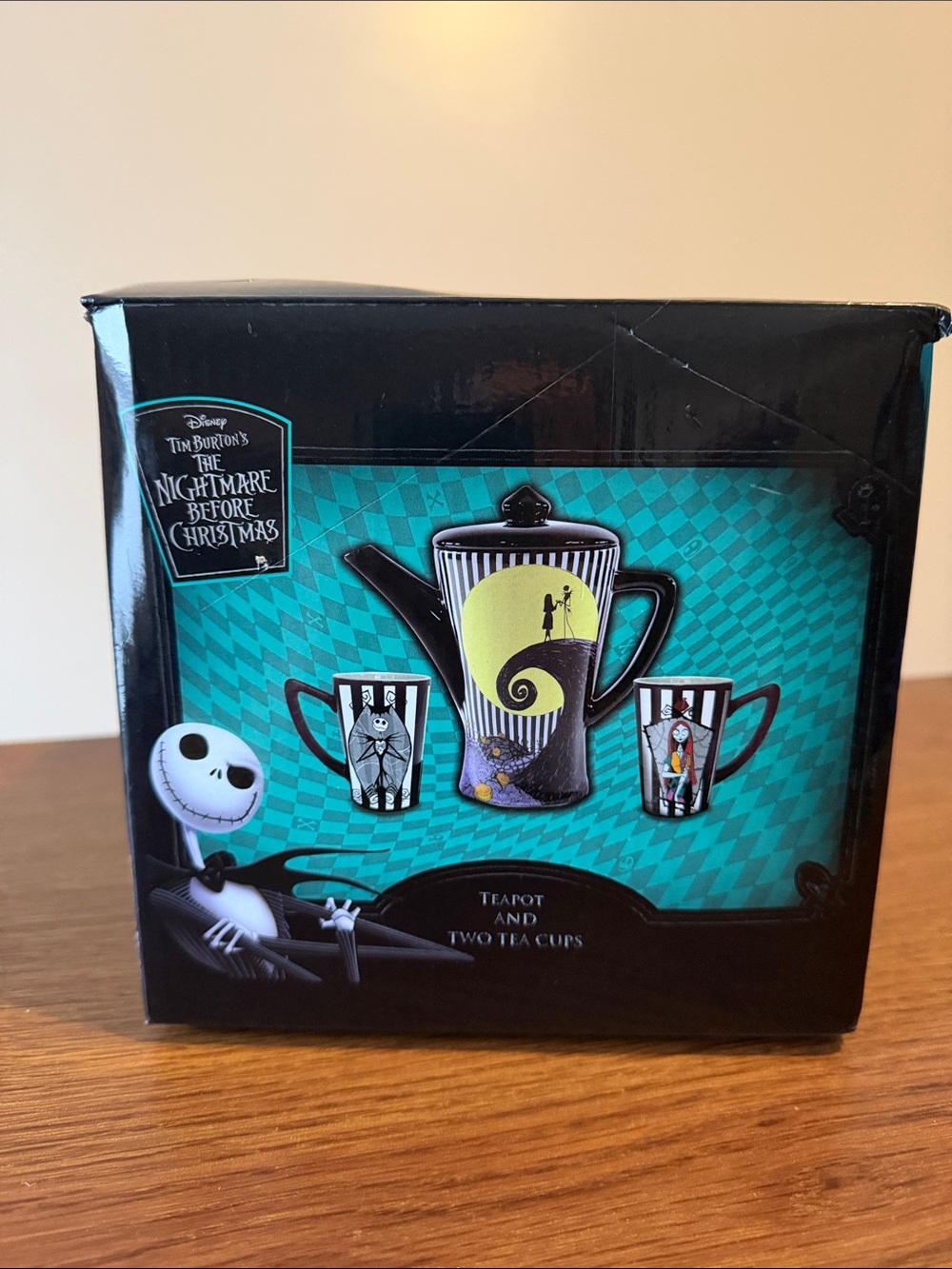 Nightmare Before Christmas Teapot and Two Teacups